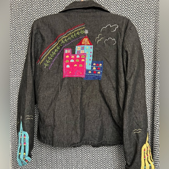 Vintage pushpa kaktus city applique jacket - Picture 4 of 7